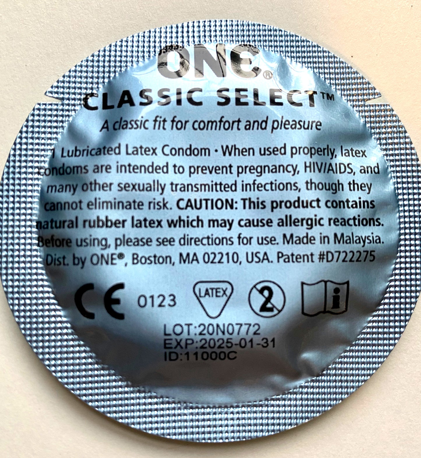 5 Pack ONE Condoms LVB Art Wrapper Design