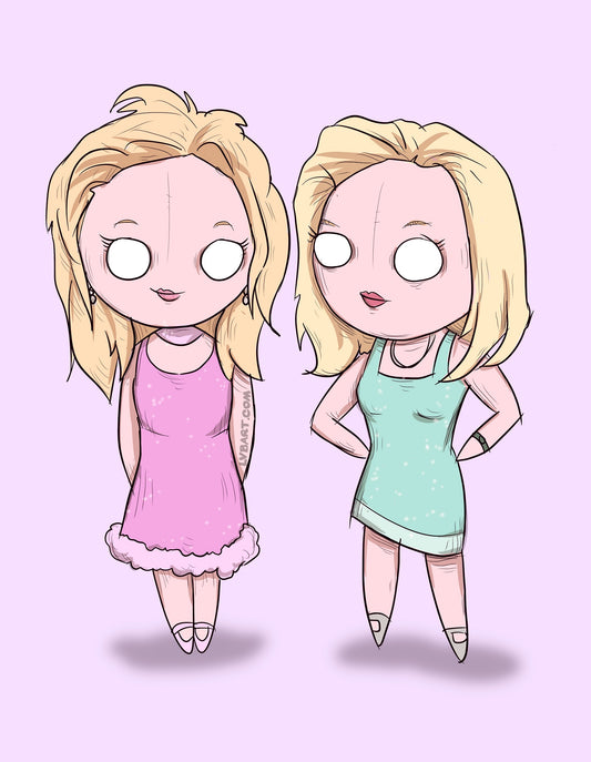Romy and Michele Fine Art Print