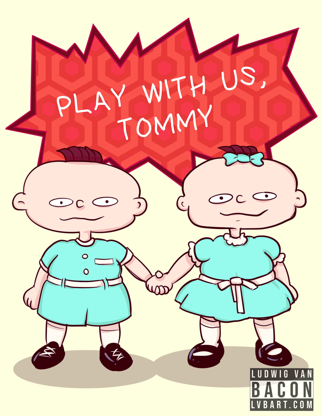 Play With Us Twins Fine Art Print