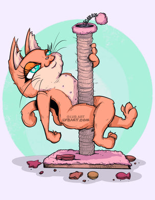 Scratch Pole Fine Art Print