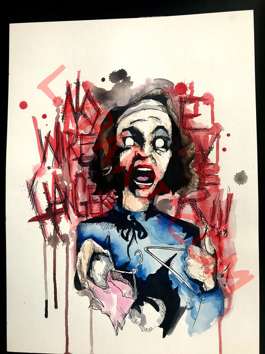 No Wire Hangers 11x15 ORIGINAL Artwork