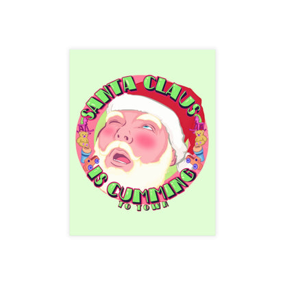 Santa Claus Is Cumming To Town Greeting Card Bundles (10, 30, 50 pcs)