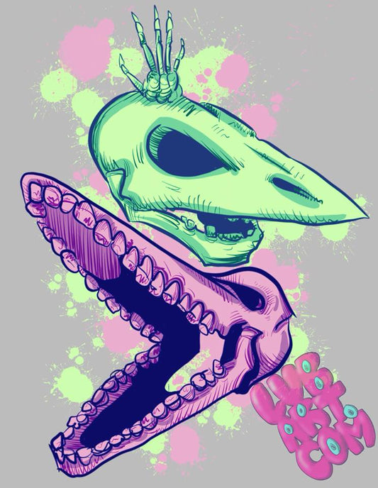 Adam and Barb Skulls Fine Art Print