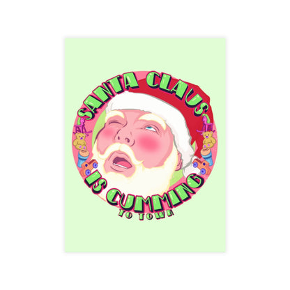 Santa Claus Is Cumming To Town Greeting Card Bundles (10, 30, 50 pcs)