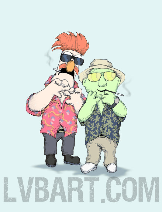 Beaker & Bunsen Fine Art Print