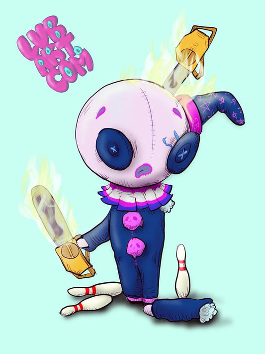 Buttons The Clown Juggling Routine Fine Art Print