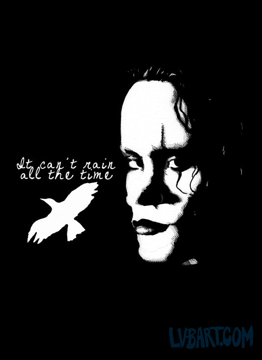 The Crow Rain All The Time Fine Art Print