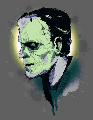 FrankenSkull Fine Art Print