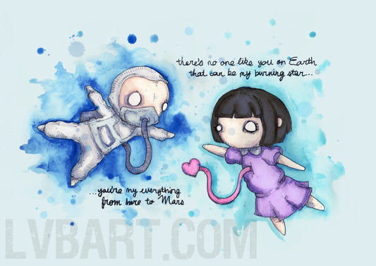 Here To Mars Fine Art Print