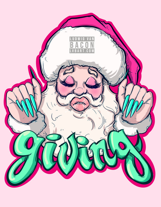 Santa Is Giving Fine Art Print