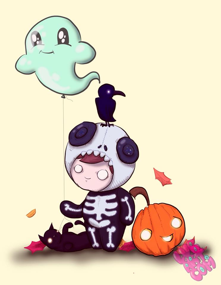 Halloween Boy Fine Art Print