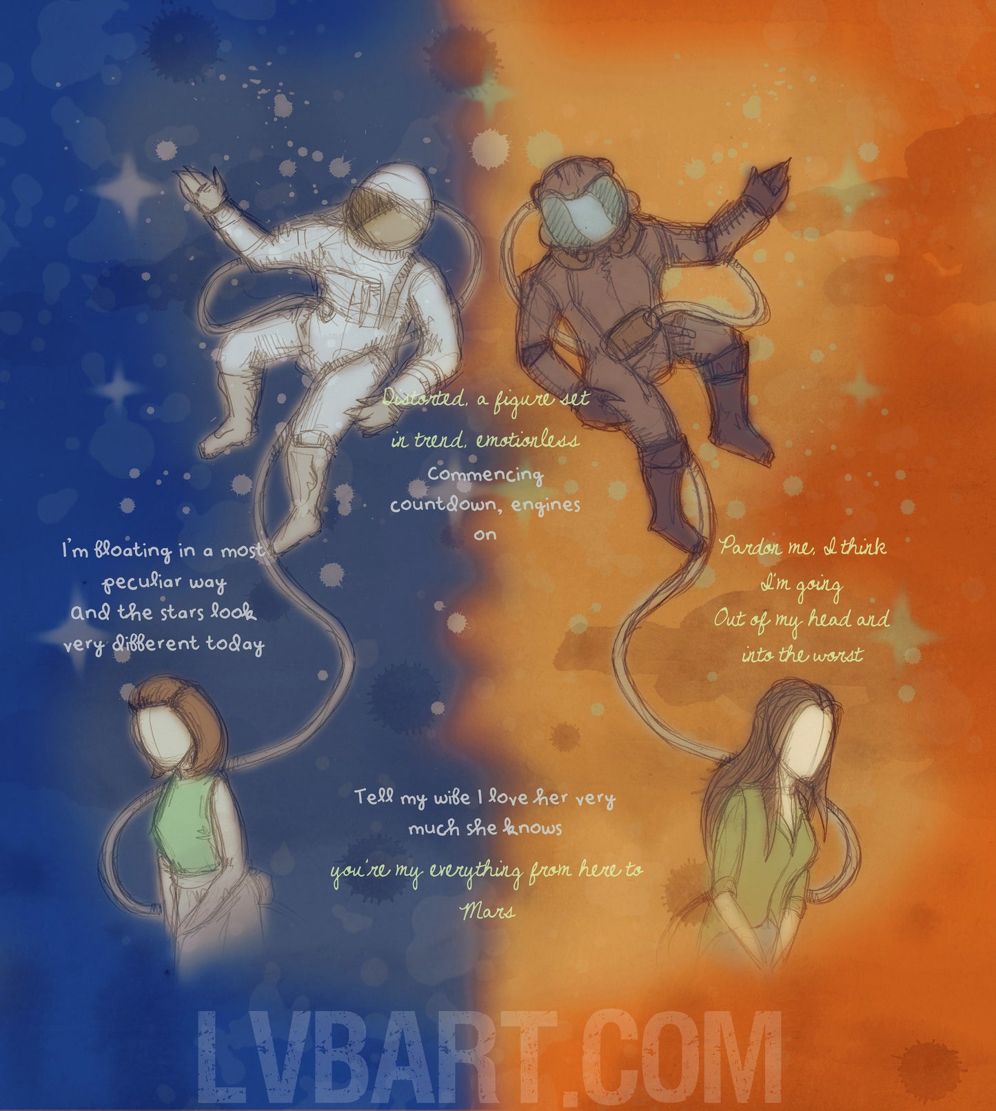 Here To Space Oddity Fine Art Print