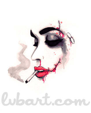 Bloody Cigarette Fine Art Print