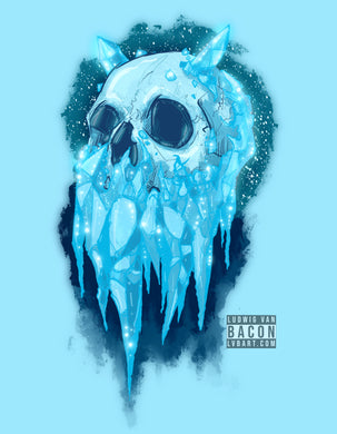 Elemental Skull Ice Fine Art Print