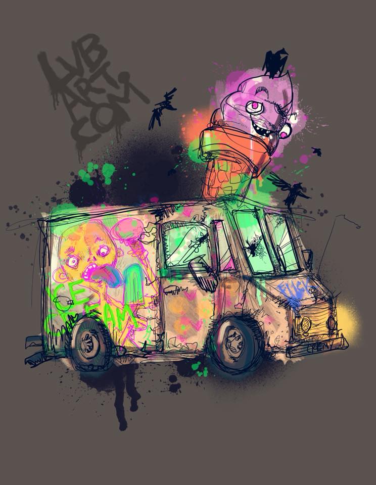 Ice Cream Truck Fine Art Print