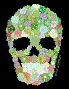 Succulent Skull Fine Art Print