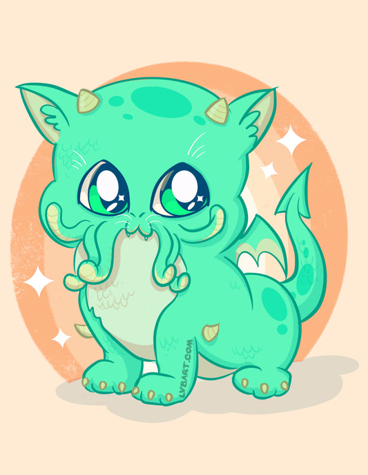 Cat-thulu Fine Art Print