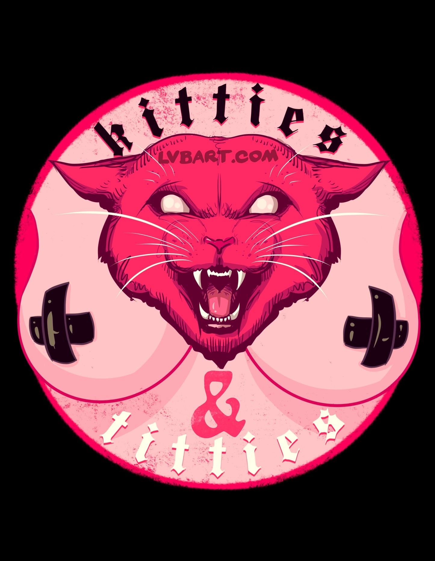 Kitties & Titties II Fine Art Print