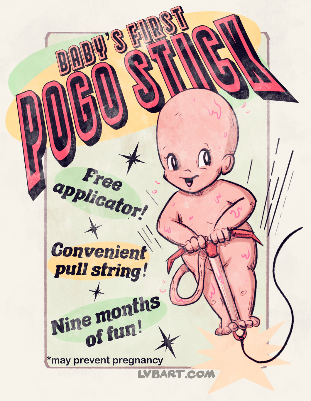Baby’s First Pogo Stick Fine Art Print