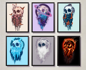 Elemental Skulls Fine Art Print 6 Pack