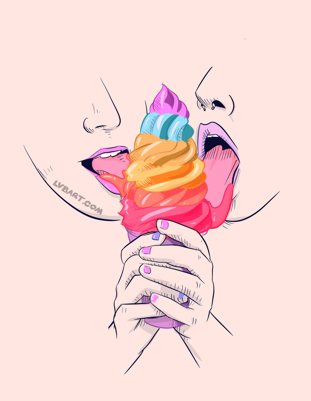 Gay Ice Cream (Hers) Fine Art Print