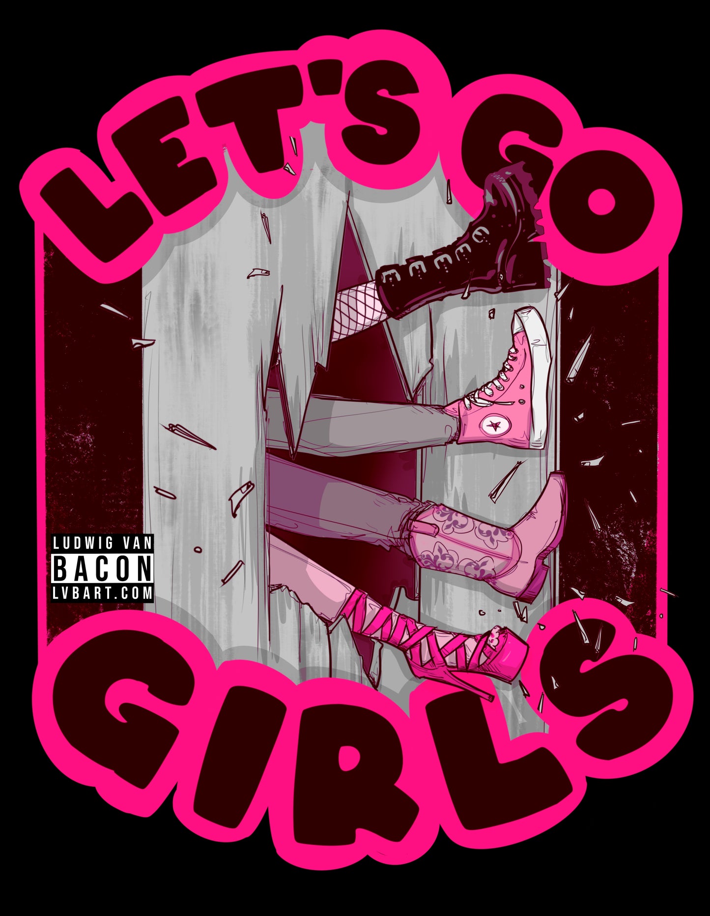 Let’s Go Girls Fine Art Print