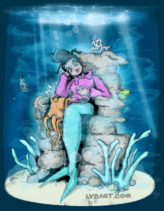 Mermaid Life Fine Art Print