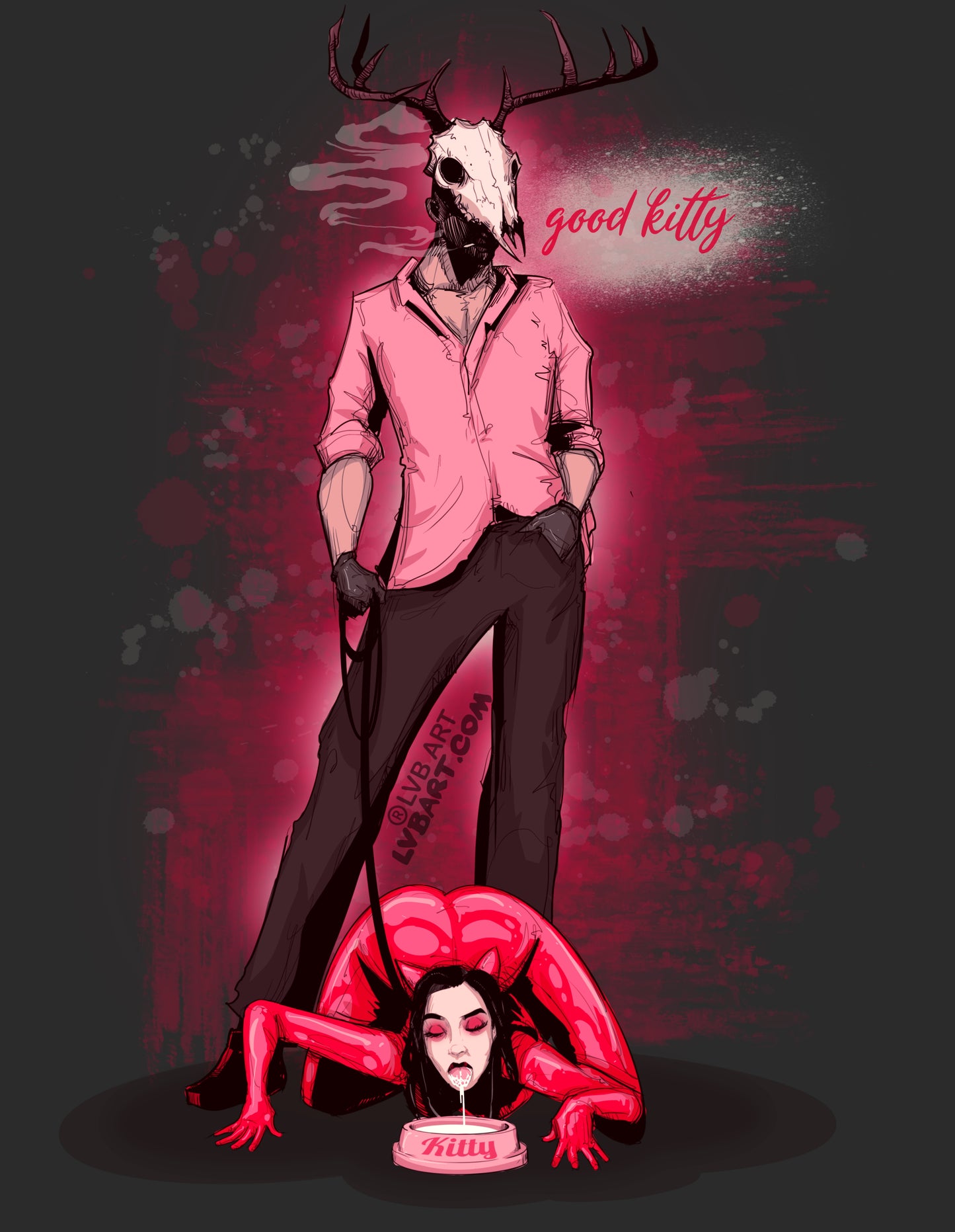 Deer Daddy Series 10: Good Kitty Fine Art Print