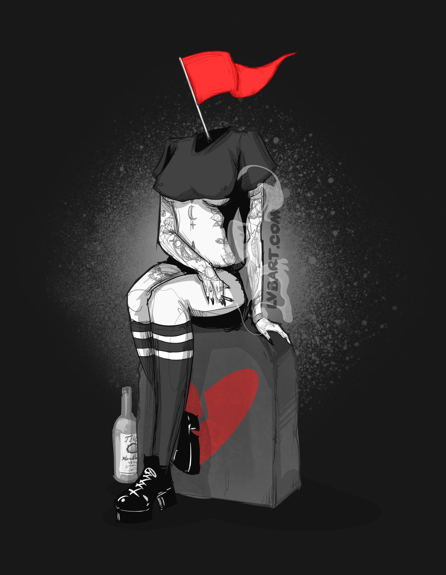 Red Flag 2 Fine Art Print
