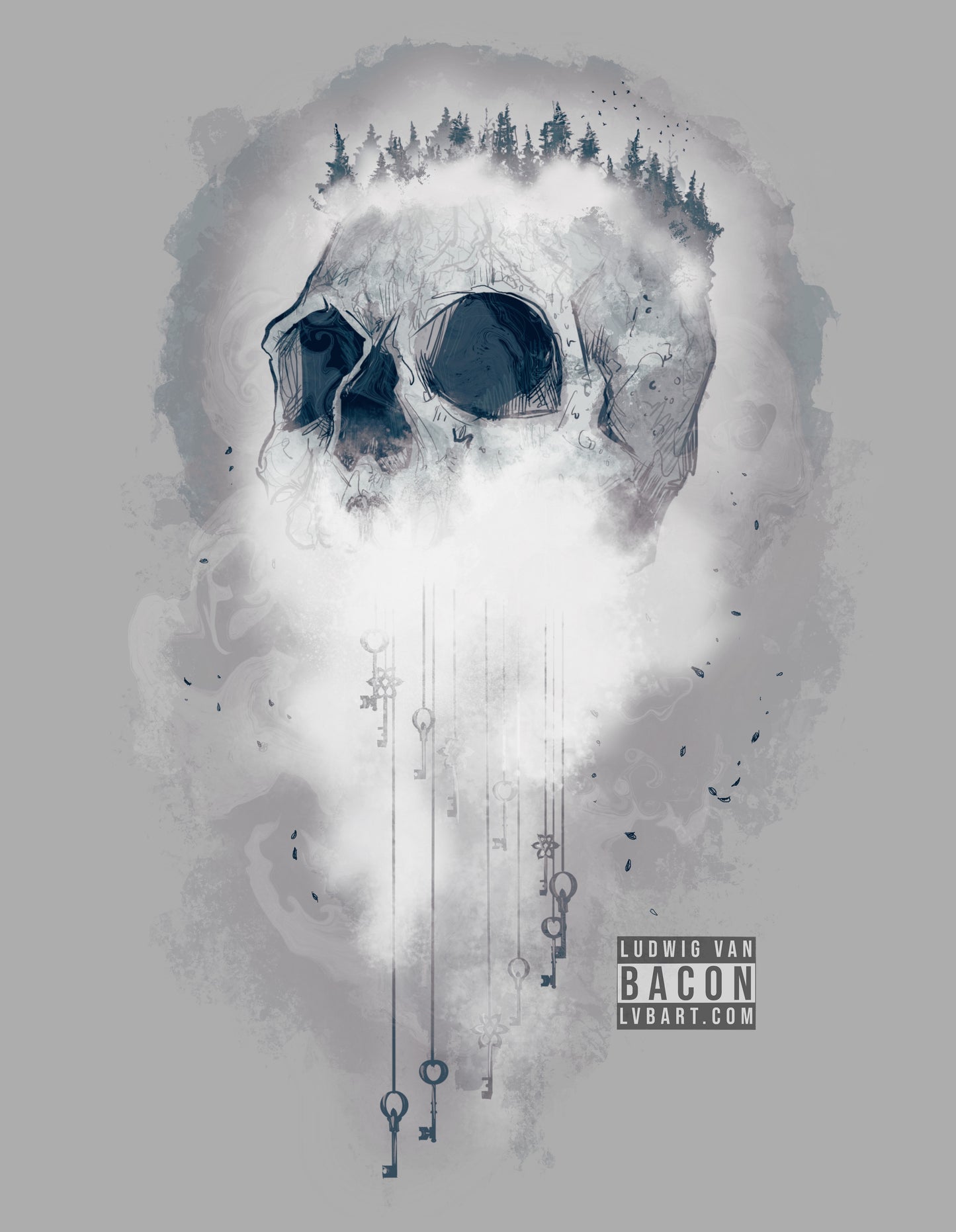 Elemental Skulls Fine Art Print 6 Pack