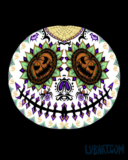 Sugar Skellington Fine Art Print
