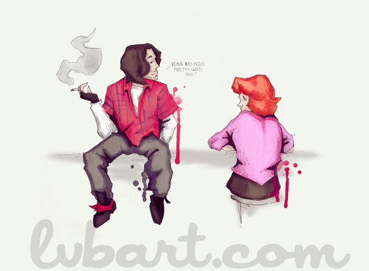 John & Claire Fine Art Print