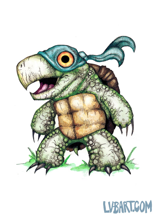 Teenage Mutant Snapping Turtle Fine Art Print