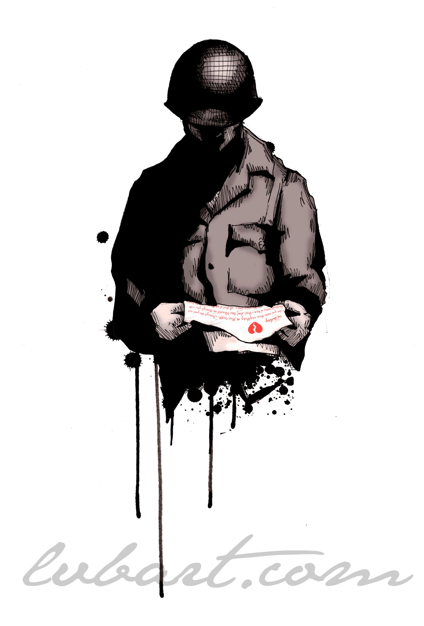 War Letter Fine Art Print