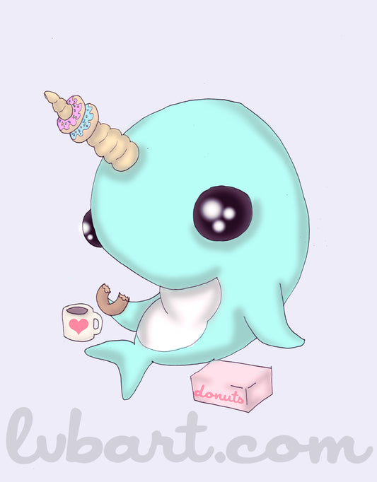 Narwhal on Break Fine Art Print