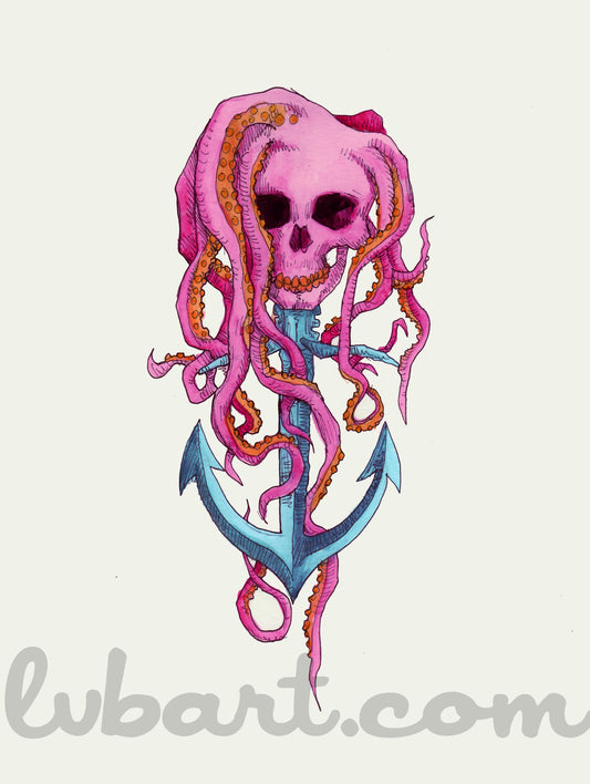 Nautical Skull Fine Art Print