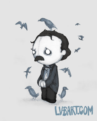 Edgar Allan Plushie Fine Art Print