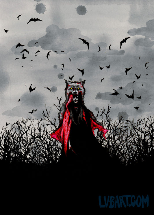 Red Vs The Wolf Fine Art Print