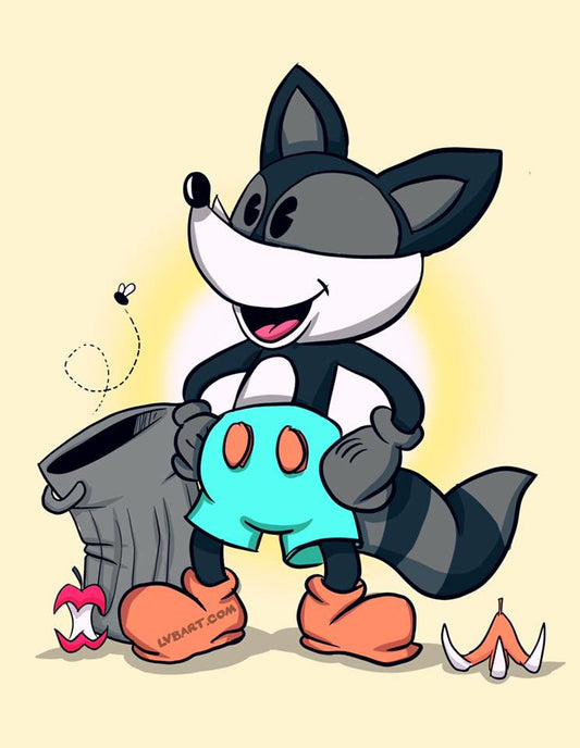 Ricky Raccoon Fine Art Print