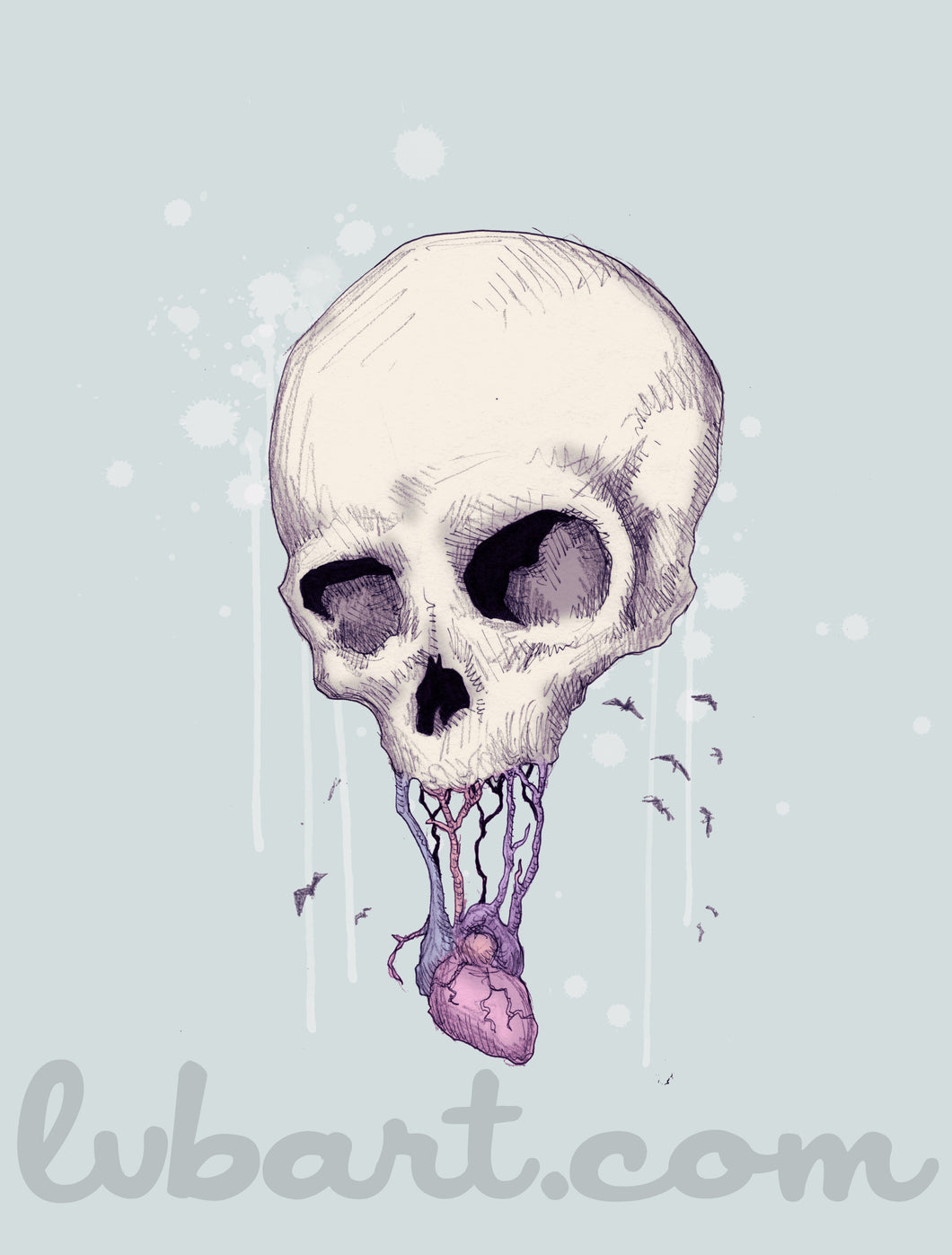 Skull Heart Fine Art Print