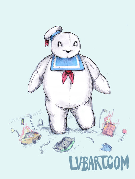Stay Puft Marshmallow Plushie Fine Art Print