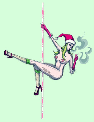 Christmas Stripper Fine Art Print