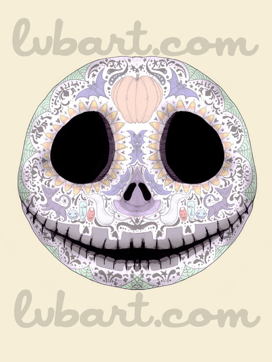 Sugar Skellington 2.0 Fine Art Print
