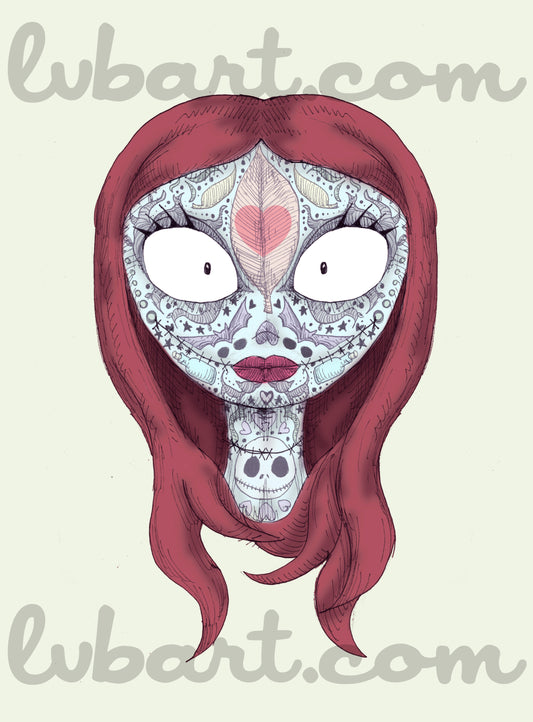 Sugar Sally Skull Fine Art Print