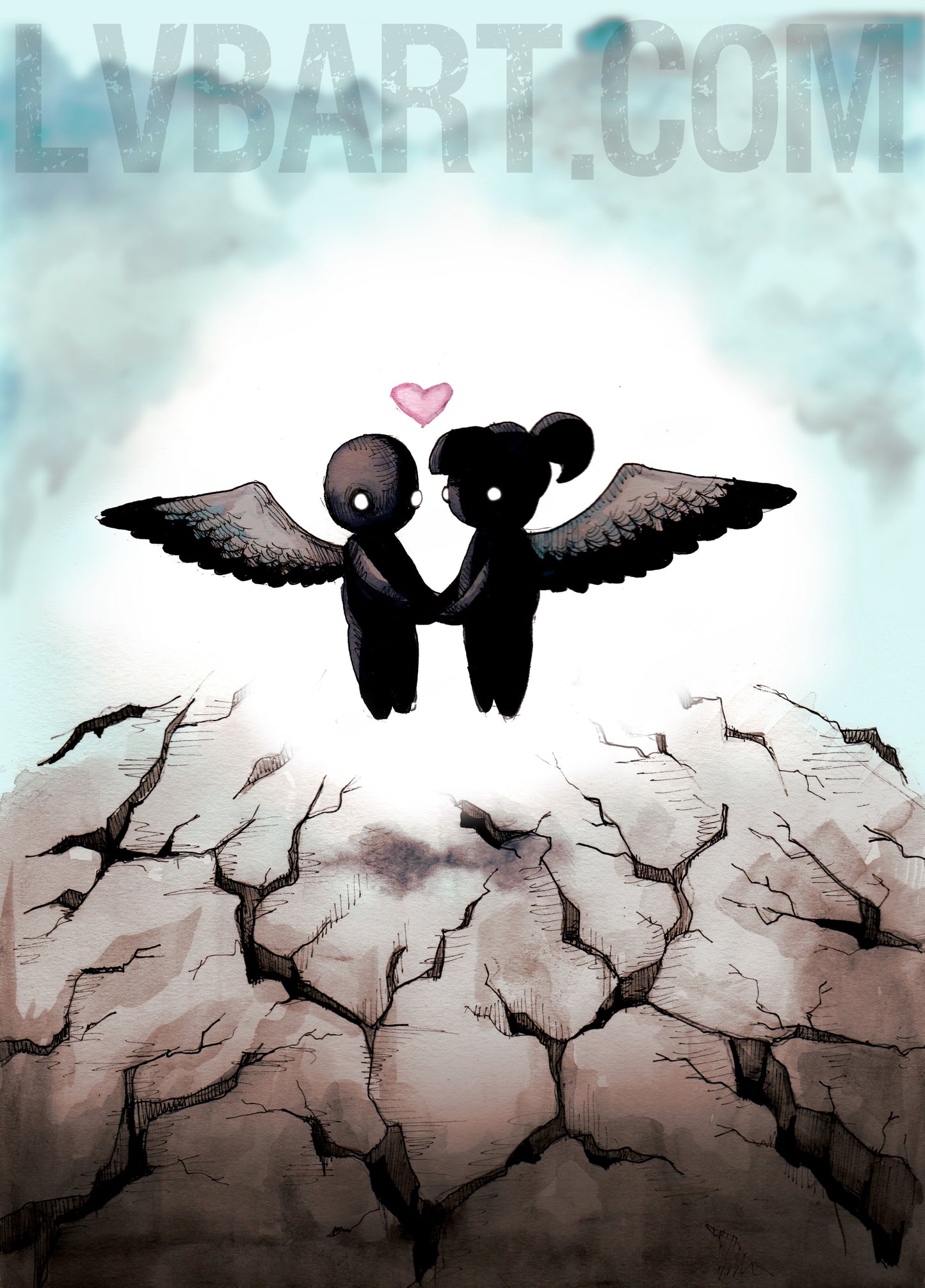 The World Comes Crashing Down Fine Art Print