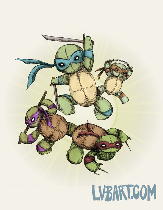 Teenage Mutant Ninja Plush 2.0 Fine Art Print