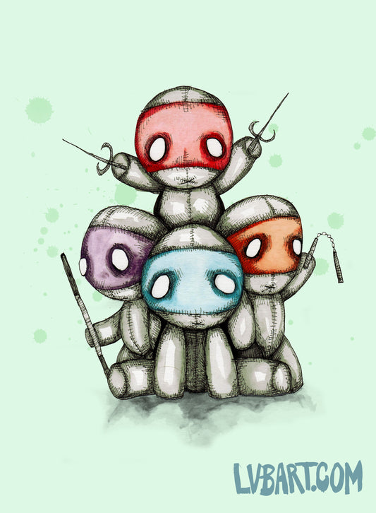 Teenage Mutant Ninja Plush Fine Art Print