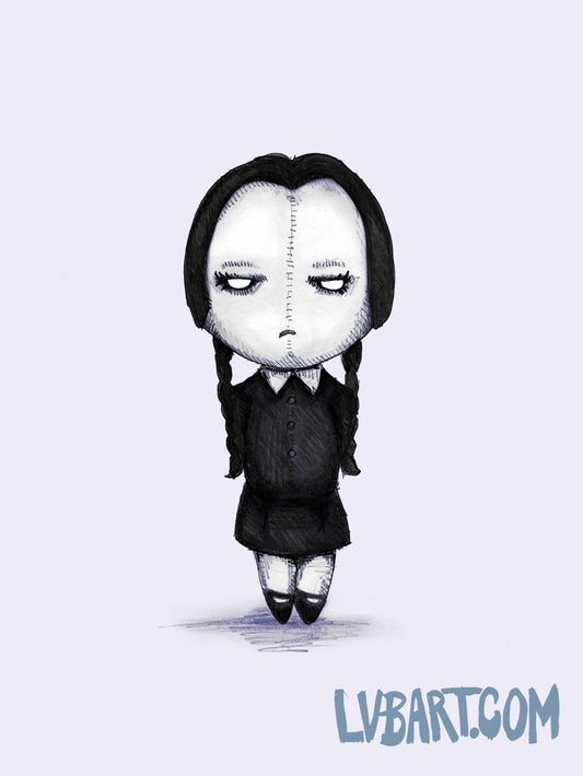 Wednesday Plush Fine Art Print