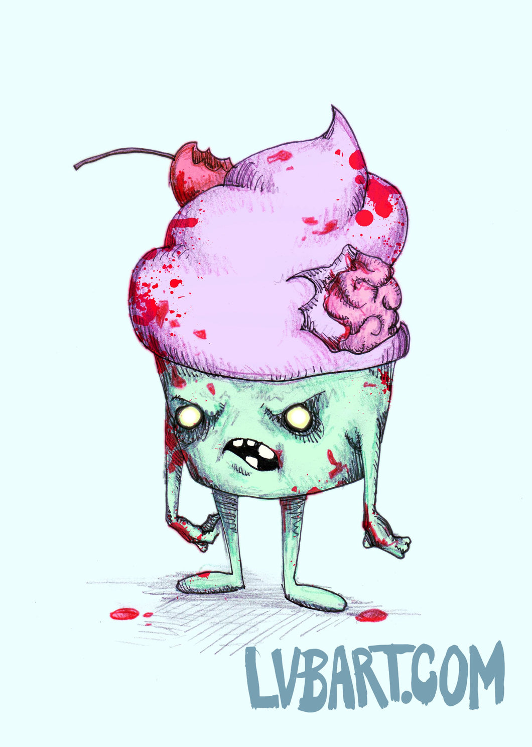 Zombie Cupcake Fine Art Print